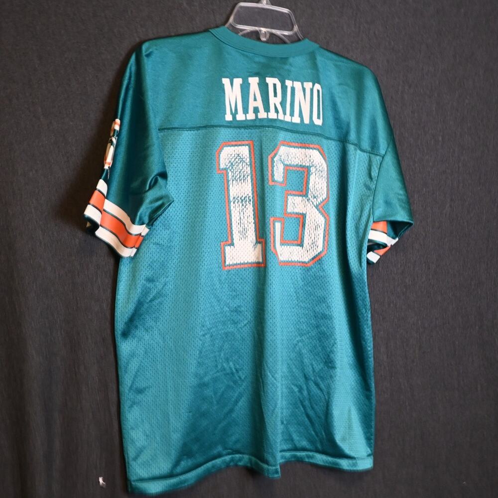 VINTAGE Dan Marino Youth XL (18-20) LogoAthletic Dolphins NFL Jersey USA Made